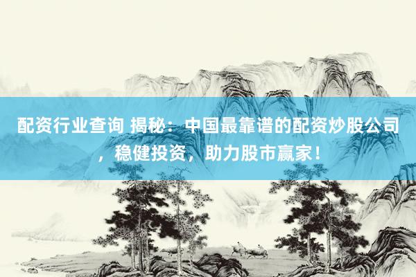 配资行业查询 揭秘：中国最靠谱的配资炒股公司，稳健投资，助力股市赢家！