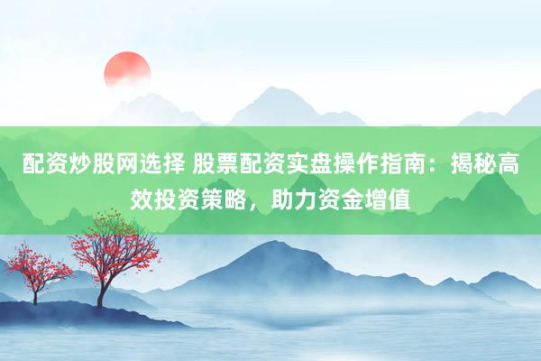 配资炒股网选择 股票配资实盘操作指南:揭秘高效投资策略,助力资金增值